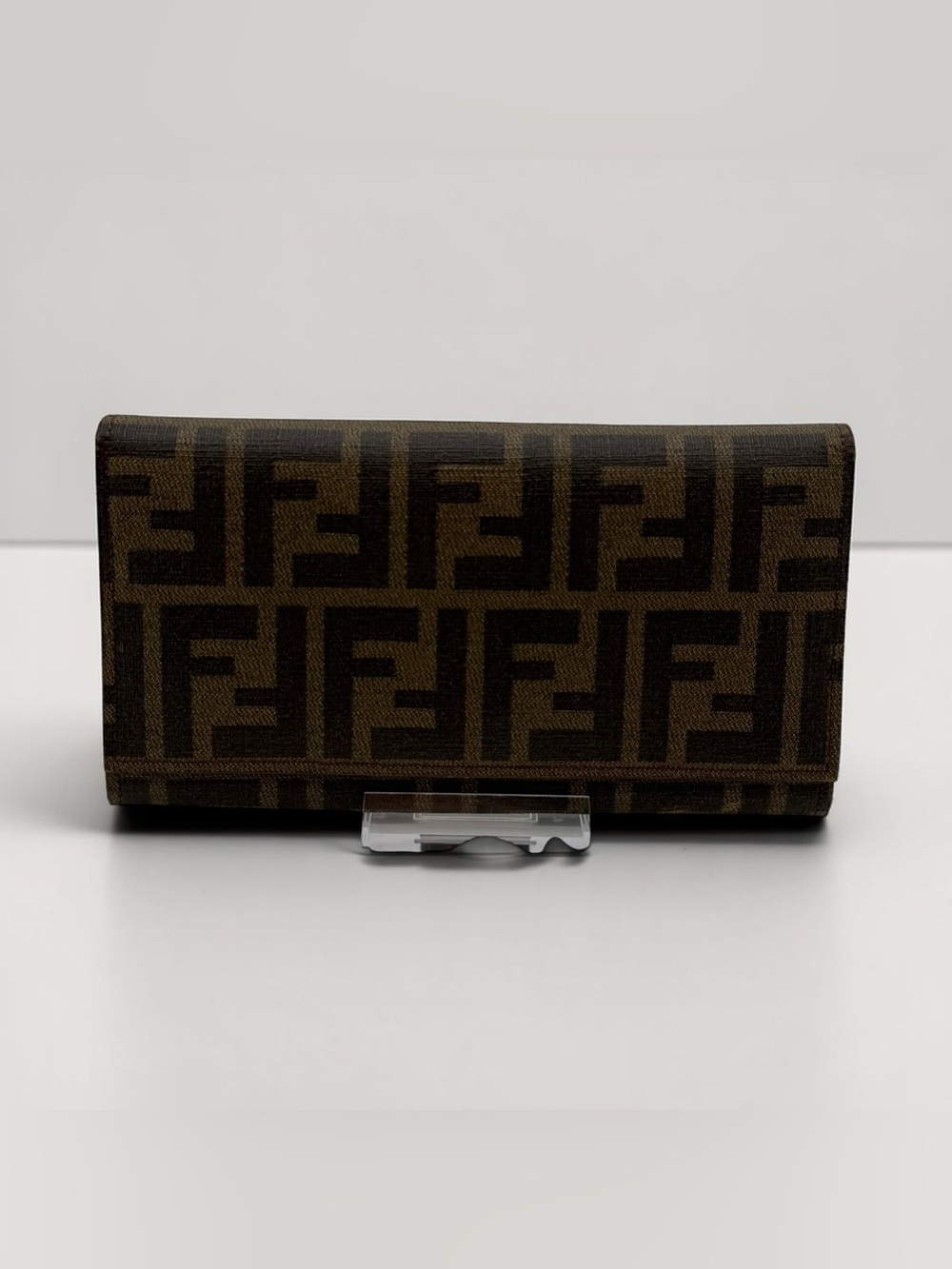 Fendi Zucca FF Continental Wallet Brown Tobacco
